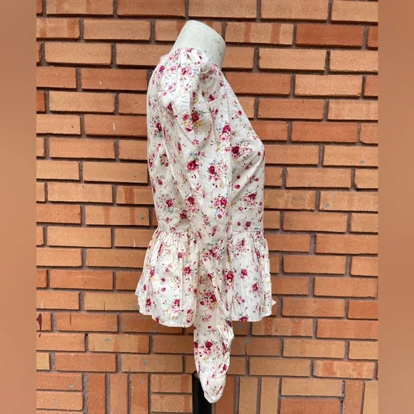 NWT Hyacinth House Floral Peplum Blouse Size XS - Picture 9 of 16